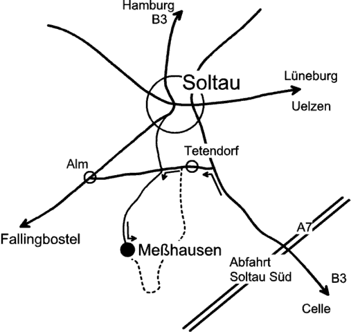 Anfahrtsskizze Soltau und Meßhausen